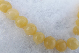 Jade (Natural Topaz Jade) 8mm Rounds *7.5 inch strand (approx 24 beads) - Mhai O' Mhai Beads
 - 2