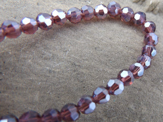 Glass Beads Pearl Luster Electroplate Rosy Brown (4mm Faceted Rounds) - Mhai O' Mhai Beads
 - 1