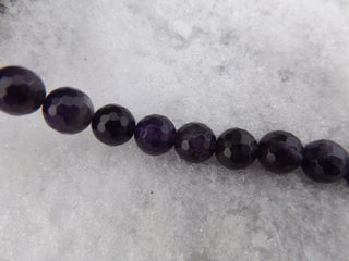 Amethyst (8mm Faceted Rounds) approx 7.5" Strand - Mhai O' Mhai Beads
 - 1