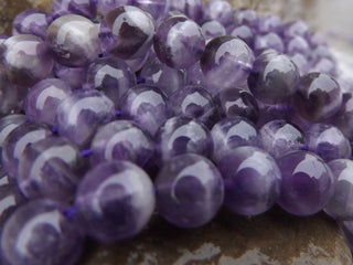 Amethyst (light and dark shades) (8mm Rounds) approx 16" Strand - Mhai O' Mhai Beads
 - 2
