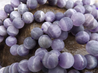Amethyst (Frosted) (6 or 8mm Rounds) approx 16" Strand (use drop down for size) - Mhai O' Mhai Beads
 - 1