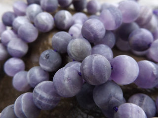 Amethyst (Frosted) (6 or 8mm Rounds) approx 16" Strand (use drop down for size) - Mhai O' Mhai Beads
 - 2