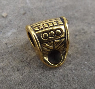 Hanger/ Bail. Antique Gold Color ,  about 8x7x5mm, Hole 2mm (Packed 10) - Mhai O' Mhai Beads
 - 1