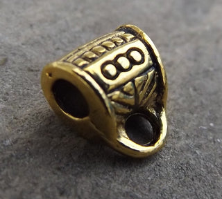 Hanger/ Bail. Antique Gold Color ,  about 8x7x5mm, Hole 2mm (Packed 10) - Mhai O' Mhai Beads
 - 2