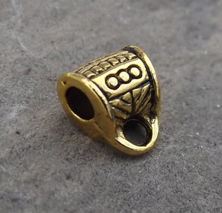 Hanger/ Bail. Antique Gold Color ,  about 8x7x5mm, Hole 2mm (Packed 10) - Mhai O' Mhai Beads
 - 3