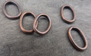 Alloy Linking Rings, Oval, 14 x 10 x 2mm , (packed 25)  See Drop down for Color Options - Mhai O' Mhai Beads
 - 2