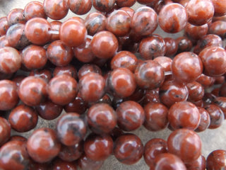 Jasper (Natural Sesame Jasper)  Red Brown  *6mm Rounds - Mhai O' Mhai Beads
 - 1