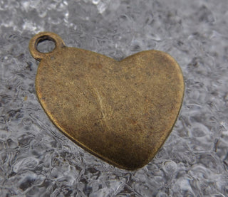 Metal Stamping Blanks/ Charm  (HEART)  18x 16 x 1.5mm  (Antique Bronze)  *Packed 5 - Mhai O' Mhai Beads
 - 2