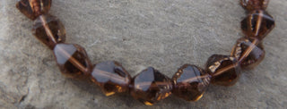 Czech Brown with Metalic Accents Bicone Glass Beads (*25 Beads) - Mhai O' Mhai Beads
 - 1