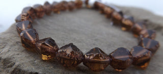 Czech Brown with Metalic Accents Bicone Glass Beads (*25 Beads) - Mhai O' Mhai Beads
 - 2