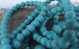 Howlite (Died to Resemble Turquoise) *Various Sizes (See DropDown)  SPECIAL PRICING! - Mhai O' Mhai Beads
 - 1