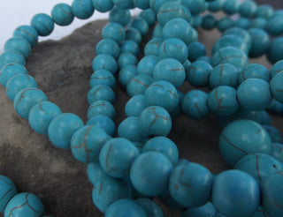 Howlite (Died to Resemble Turquoise) *Various Sizes (See DropDown)  SPECIAL PRICING! - Mhai O' Mhai Beads
 - 2