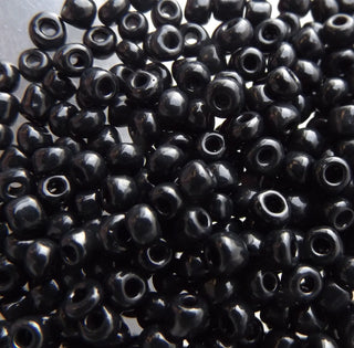 Seed Beads (Chinese Glass) Black 10/0 *Size 10 - Mhai O' Mhai Beads
 - 1