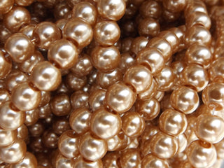 Glass Pearls *BURLY WOOD (See drop down for available sizes) - Mhai O' Mhai Beads

