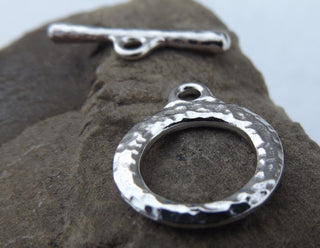 Toggle (TierraCast) *Craftsman Toggle Set (Rhodium Plated) Medium Size - Mhai O' Mhai Beads
 - 3