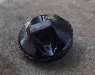 Button (Czech Glass)  Irredescant Blue.  12 mm Diam. (sold individually) - Mhai O' Mhai Beads
 - 3