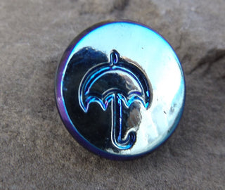 Button (Czech Glass)  Umberella.  13 mm Diam. (sold individually) - Mhai O' Mhai Beads
 - 2