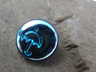 Button (Czech Glass)  Umberella.  13 mm Diam. (sold individually) - Mhai O' Mhai Beads
 - 1