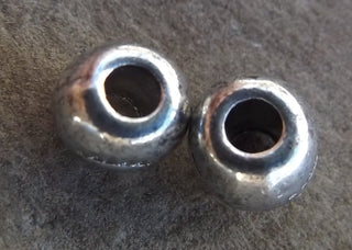 Spacer Beads, Round.  (7mm Diam.  Hole 3mm) Metal *Packed 50 - Mhai O' Mhai Beads
 - 2