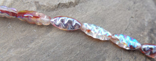 Czech Glass Horse Eye (Multi with AB Finish) 17 x 7 mm *7 Beads - Mhai O' Mhai Beads
 - 1