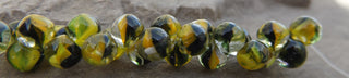 Czech Glass Pinch Beads (Yellow/Green and Black) 5 mm   (approx 25 Beads) - Mhai O' Mhai Beads
 - 2