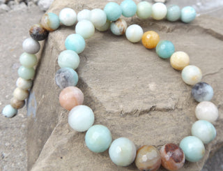 Amazonite Faceted Rounds - See Drop down for Size Options (16" strands) - Mhai O' Mhai Beads
 - 1