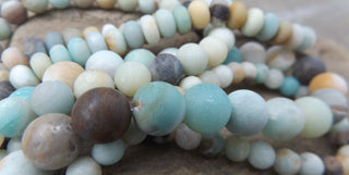Amazonite FROSTED Rounds - See Drop down for Size Options (16" strands) - Mhai O' Mhai Beads
 - 3