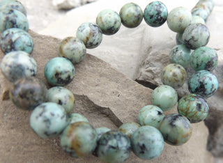 Turquoise (African) Round - See Drop down for Size Options (16" strands) - Mhai O' Mhai Beads
 - 1