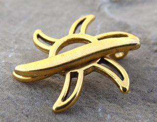 Toggle (SUNSHINE) Antique Gold Color Metal *2 Sets  Size: 22.5mm diam. - Mhai O' Mhai Beads
 - 3