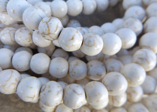 Howlite (Natural) 8mm Rounds (approx 52 beads) - Mhai O' Mhai Beads
 - 2