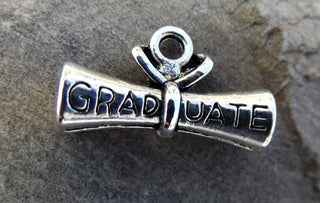Charm (Graduate Diploma)  13 x 22 x 6.5mm (hole 2mm)  *Sold Individually or in Bulk - Mhai O' Mhai Beads
 - 2