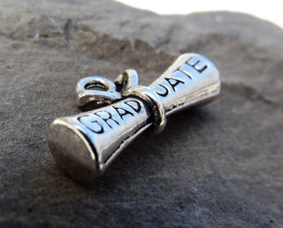 Charm (Graduate Diploma)  13 x 22 x 6.5mm (hole 2mm)  *Sold Individually or in Bulk - Mhai O' Mhai Beads
 - 1