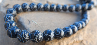 Shoushan Stone (Hand Etched) 8 mm size (approx 50 beads) - Mhai O' Mhai Beads
 - 1