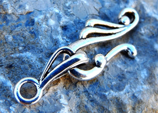 Clasp (Hook and Eye Style) 12 x 25mm long,  hole: 3mm  (*PACKED 5 SETS) See drop down for color options - Mhai O' Mhai Beads
 - 4