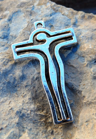 Charm *Cross.  39x24x3mm, Hole: 1.5mm.  Cut Out Style.  Sold Individually. - Mhai O' Mhai Beads
 - 1
