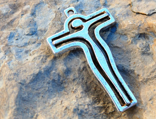 Charm *Cross.  39x24x3mm, Hole: 1.5mm.  Cut Out Style.  Sold Individually. - Mhai O' Mhai Beads
 - 2