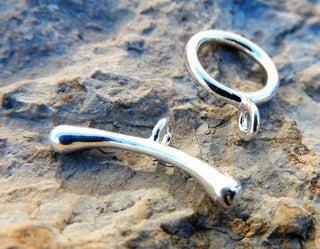 Clasp (Toggle Style) Sleek Petite  10 x 14 x 1mm *PACKED 2 Clasps.  See Drop down for color options - Mhai O' Mhai Beads
 - 5