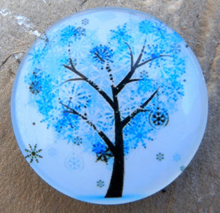 Cabochon (Glass)  *Tree of Life.   25  mm Diam Size (CLICK TO SEE DESIGN OPTIONS!) - Mhai O' Mhai Beads
 - 2