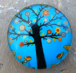 Cabochon (Glass)  *Tree of Life.   25  mm Diam Size (CLICK TO SEE DESIGN OPTIONS!) - Mhai O' Mhai Beads
 - 7