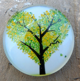 Cabochon (Glass)  *Tree of Life.   25  mm Diam Size (CLICK TO SEE DESIGN OPTIONS!) - Mhai O' Mhai Beads
 - 12