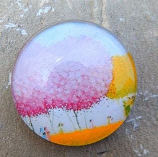Cabochon (Glass)  *Tree of Life.   25  mm Diam Size (CLICK TO SEE DESIGN OPTIONS!) - Mhai O' Mhai Beads
 - 20