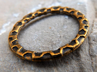 Linking Ring (Antique Bronze Color).   18.5 x 1.5mm.   (Packed 10) - Mhai O' Mhai Beads
 - 2
