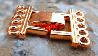 Clasp- Fold Over Watch Band Style..  5 Strand. 24x16.5x5mm, Hole: 2mm.  *Sold Individually.  See Drop Down for Color Options - Mhai O' Mhai Beads
 - 7