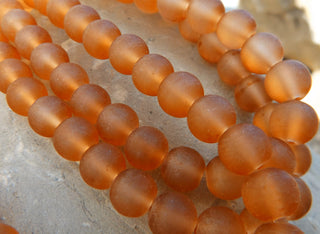 Glass- Frosted ("Engineered Beach Glass")  *Canadian Beach Brown (See DropDown for Size Options) - Mhai O' Mhai Beads

