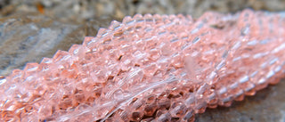Crystal Bicone Trans Pink 4x4mm (approx 83 beads per 13" strand). - Mhai O' Mhai Beads
 - 1