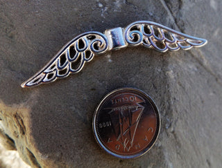 Metal Bead -(Wing) (WNGBS01)  Wing. 50mm x 10mm.   See drop down for options - Mhai O' Mhai Beads
 - 1