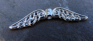 Metal Bead -(Wing) (WNGS02)  Wing. 30mm x 8 mm.   See drop down for options - Mhai O' Mhai Beads
 - 1