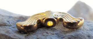 Metal Bead -(Wing) (WNGG08)Gold Color Wing. 20 mm x 5 mm.   See drop down for options - Mhai O' Mhai Beads
 - 2