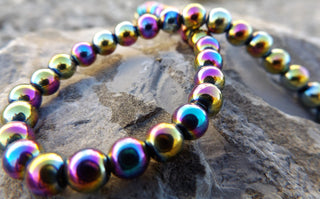 Hematite (Vivid Electroplate) Rounds (See Drown down for size options) - Mhai O' Mhai Beads
 - 2