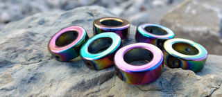 Hematite (Vivid Electroplate) Donuts (See Drop Down for Size Options) - Mhai O' Mhai Beads
 - 3